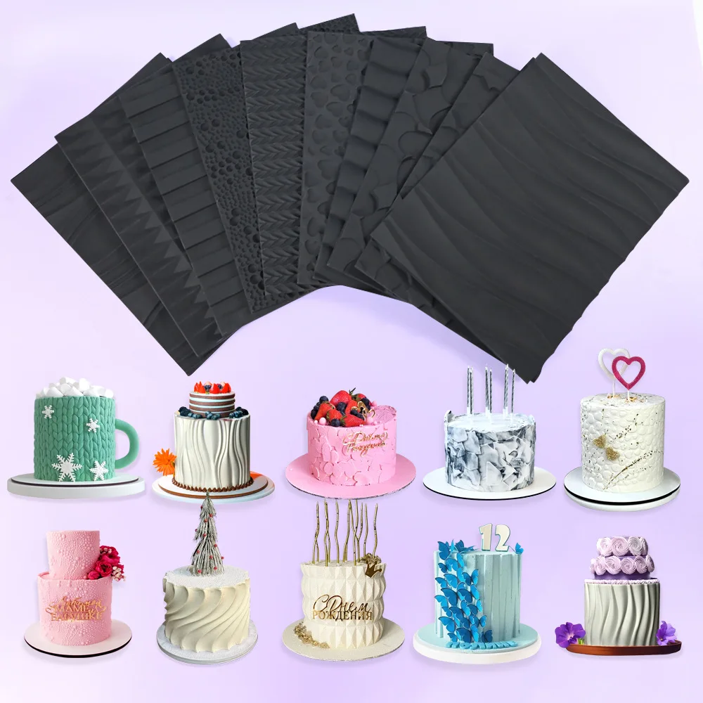 

Silicone Fondant Lace Mold Cake Decorating Pattern Flexible Baking Mat for Cookies Cupcakes Chocolate Pastry Candy Making Tool