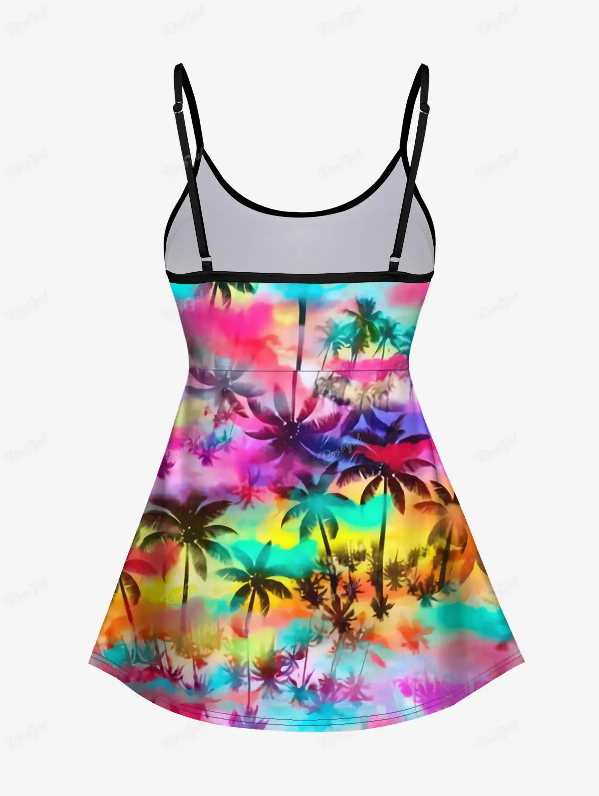 vestidos de talla grande Plus Size Matching Hawaii Beach Outfit for Couples Fashion Colorful Ombre Galaxy Coconut Tree Print