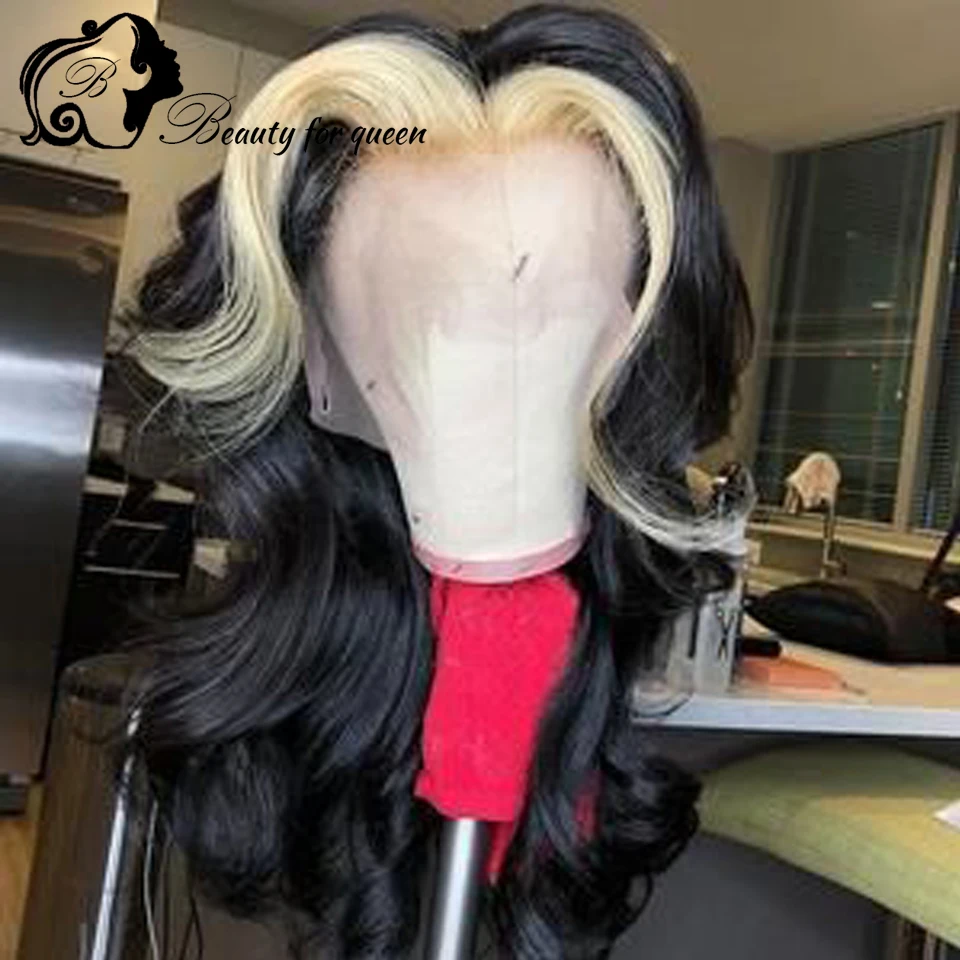 13x4 Purple Pink Blue Lace Front Human Hair Wig Invisible Lace Melting Lace Frontal Wig Pre Plucked Long Straight Silky Smooth