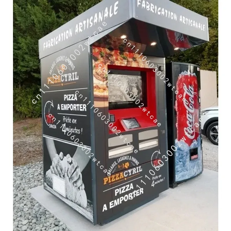Customized 24-Hour Self-Order Commercial Automatic Pizza Vending Machine with Rounder Oven for Baking Pizzas