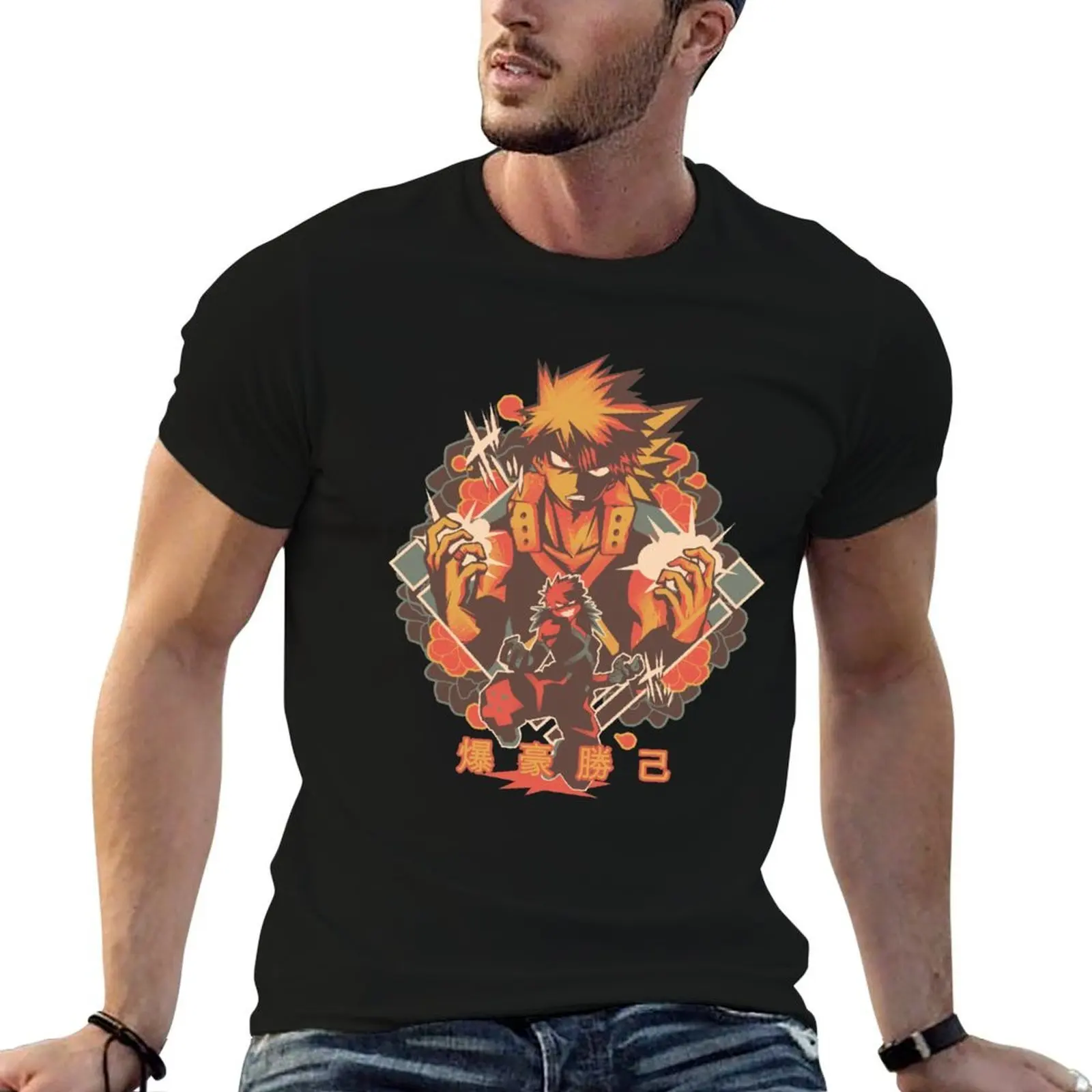 

Rival hero Kacchan V2 T-Shirt man t shirt graphic t shirt man cotton T-Shirt