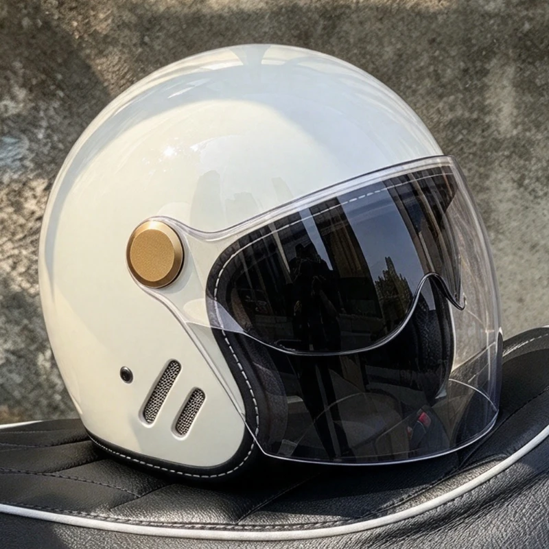 New Pearl white Side Air Vent For 3/4 Open Face Motorcycle Helmet Adjustable Air Duct Streamlined Vent Motorbike Jet Helmet