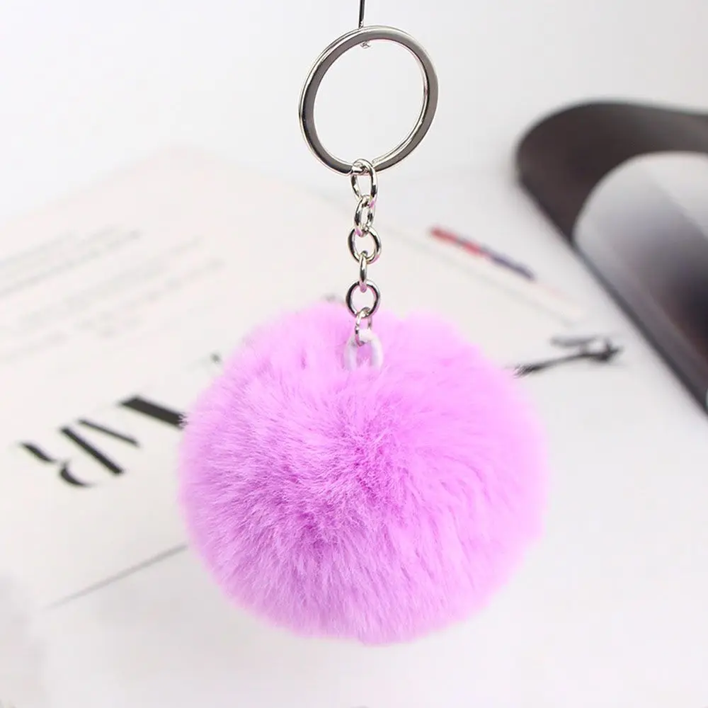 20 Colors Simple Bag Pendant Pompom Fluffy Fur Fur  Ball Fashion Accessories Key Ring Key Chain Keychains