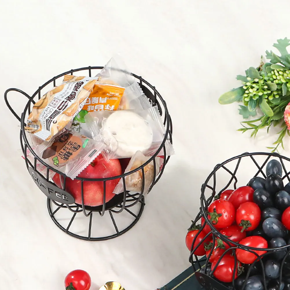

Coffee Storage Stand Desktop Holder Fruits Iron Basket Stable Reliable Home Accessory Practical Storage Rack