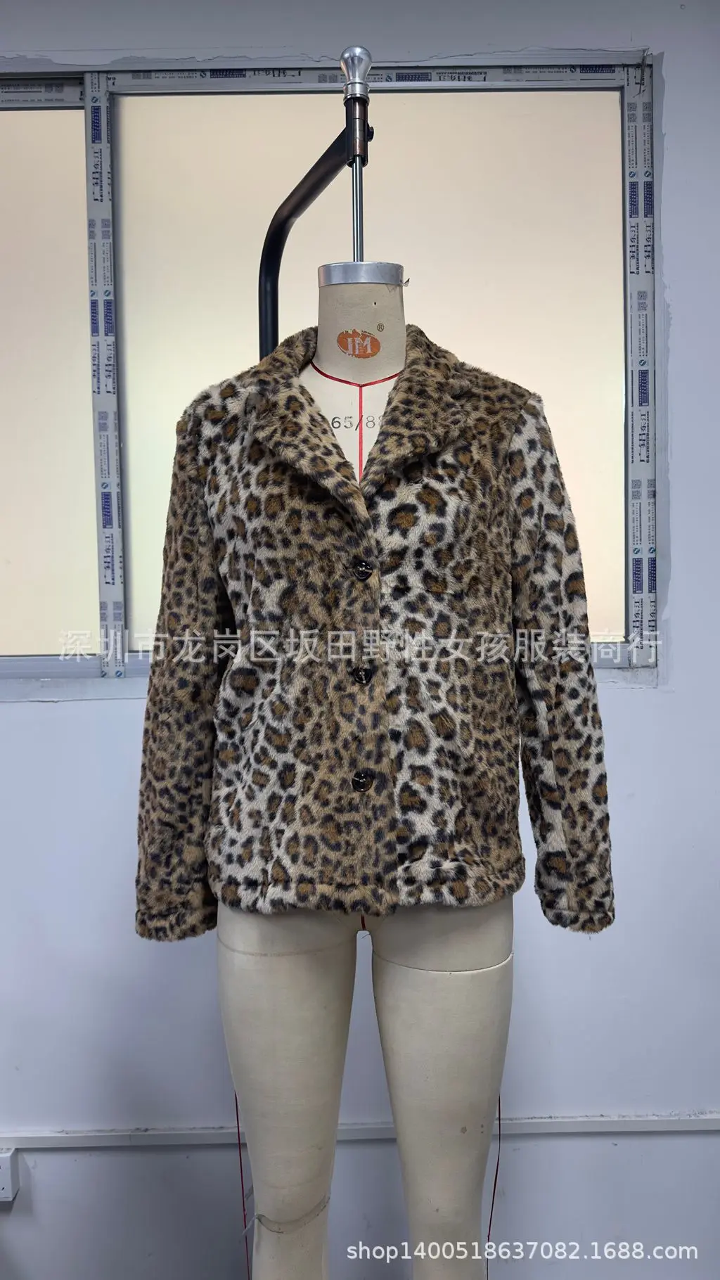 Women Autumn Winter Leopard Print Faux Fur Coat Long Sleeve Turn-down Collar New Fashion Outerwear Pocket Loose Thicken Overcoat