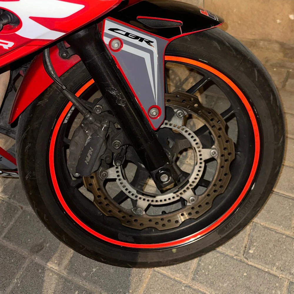 1set of 16pcs Wheel Sticker Reflective Rim Stripe Tape Bike Motorcycle Stickers For Honda For Kawasaki Z750 Z800 For YAMAHA MT07
