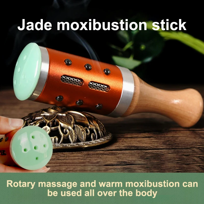Warm Jade Tighten Facial Beauty Skin Massage Device Hot Compress Traditional Moxibustion Therapy