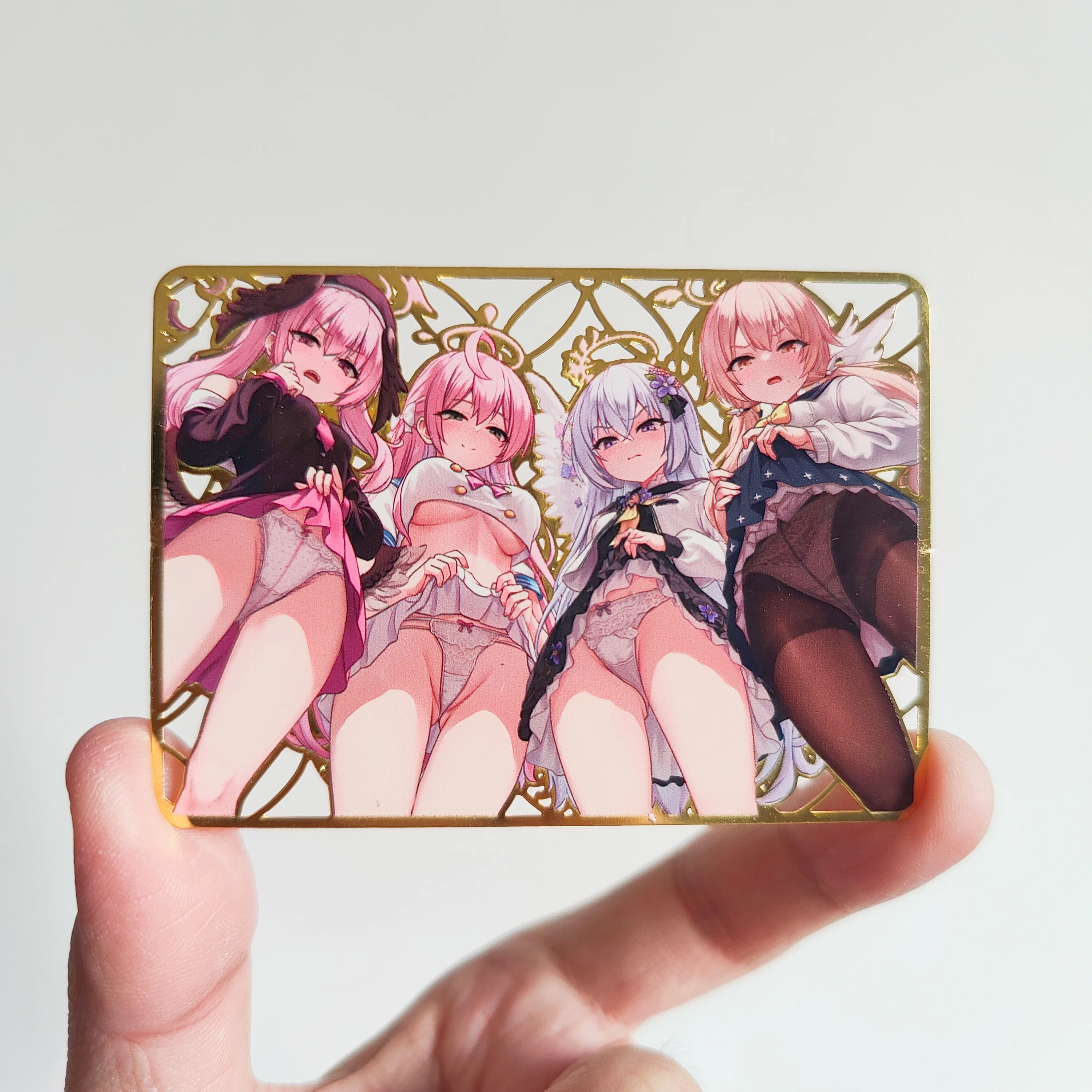 

86X63Mm Diy Self Made Blue Archive kawaii Metal Collectible Card Metal Bookmark Two-Dimensional Anime Cards Gift Toys