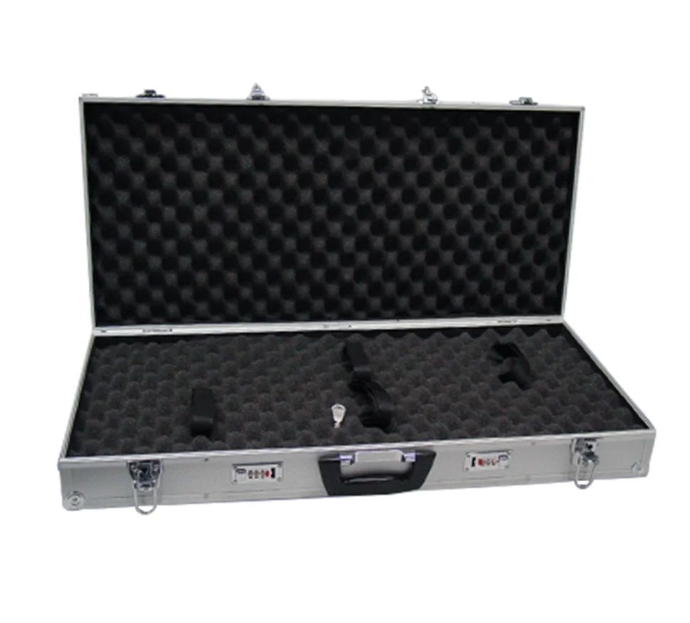 xx-High Quality Fancy Design Metal Handle Hard Gun Case Aluminum Instrument ToolBox Aluminum Long Gun Case