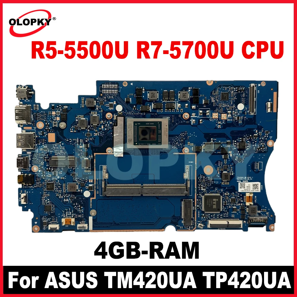 

NB2566_PCB_MB_V4 для ASUS ViviBook Flip 14 TM420UA J420UA TP420UA Материнская плата для ноутбука с R5-5500U R7-5700UCPU 4 ГБ ОЗУ DDR4
