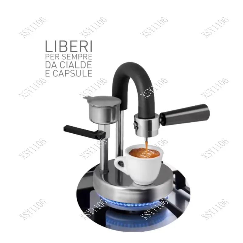 100% Original Italian Kamira Manual Espresso Maker Stainless Steel for Home Office Outdoor