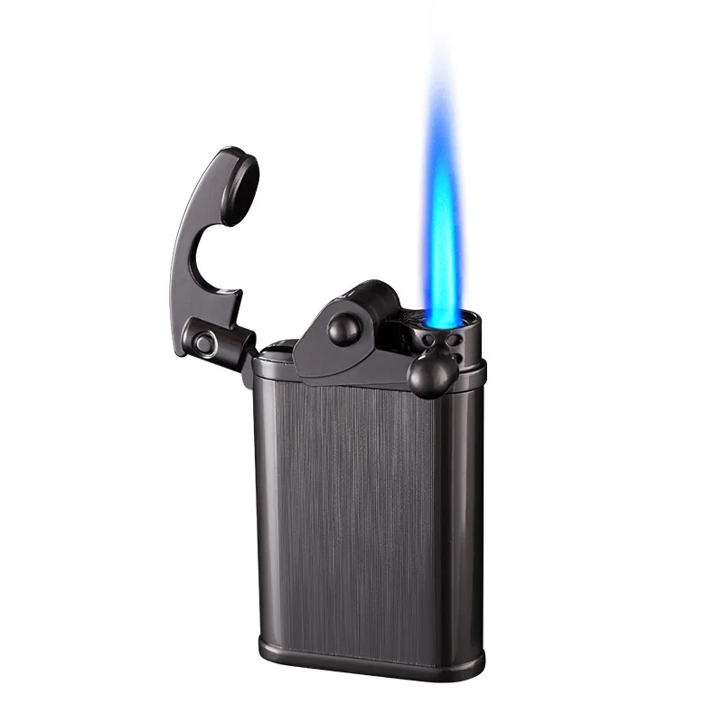 Best-selling Men's Swing Arm Soft Fire Plus Direct-injection Lighter Double Fire Inflatable Windproof Creative Cigarette Lighter