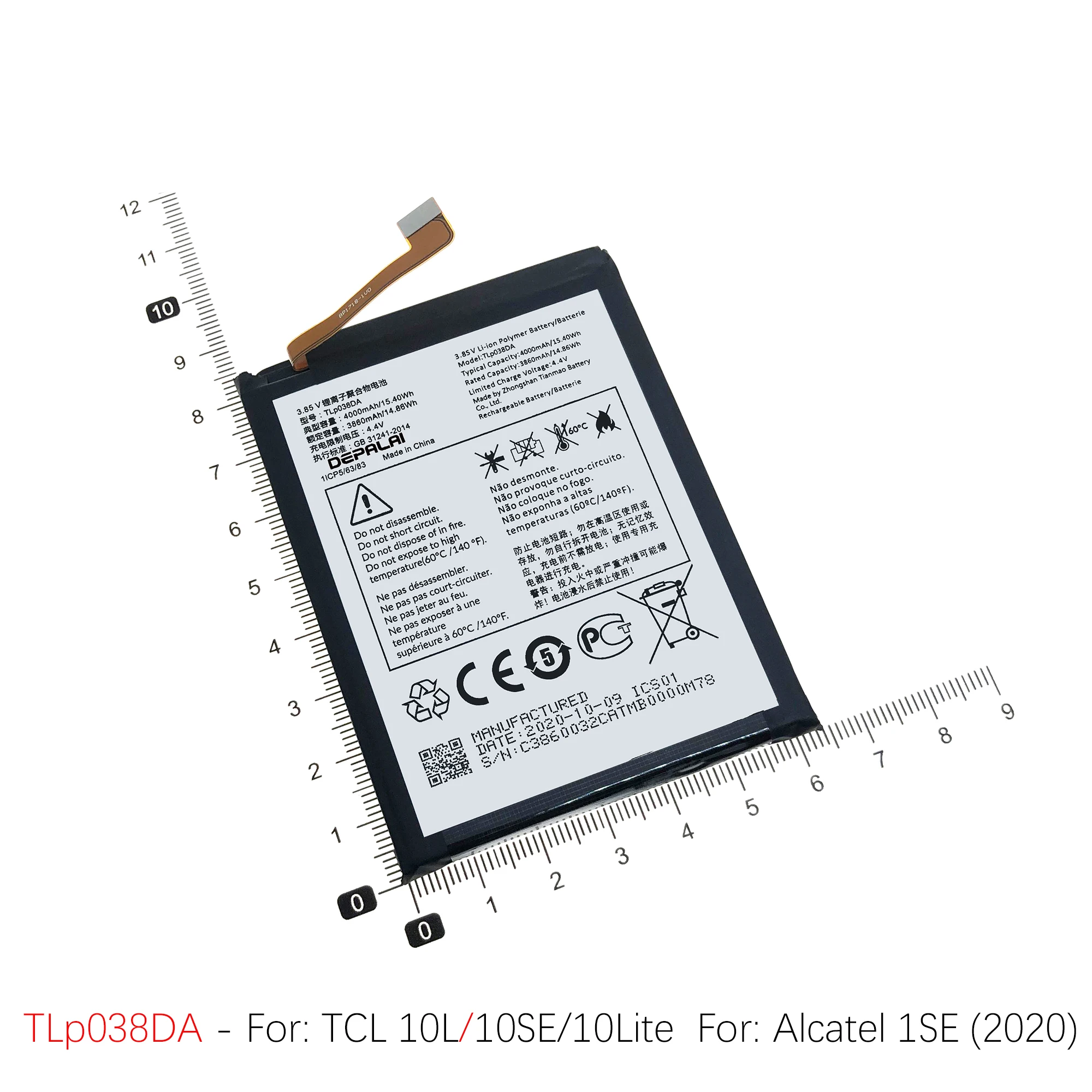 TLp030EC TLp034B2 TLp038DA Battery For TCL TLp049B7 10L 10SE Y910 One Touch 10Pro 20Pro TLp038E1 TLp043D7 TLp043F1 Batteries