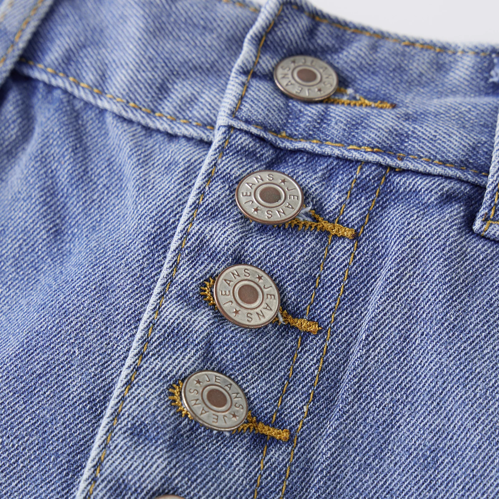 

Basic Women's Wide Leg Button Denim Pants Fashion High Waist Loose Fit Ripped Jeans Casual Trousers