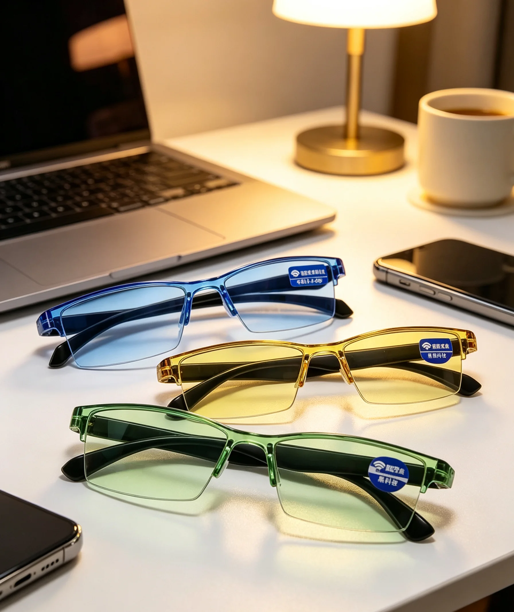 Neue intelligente automatische Zoom-Lesebrille, randlose multifokale Presbyopie-Brille, unisex verstellbare Fokus-Brille für Männer und Frauen
