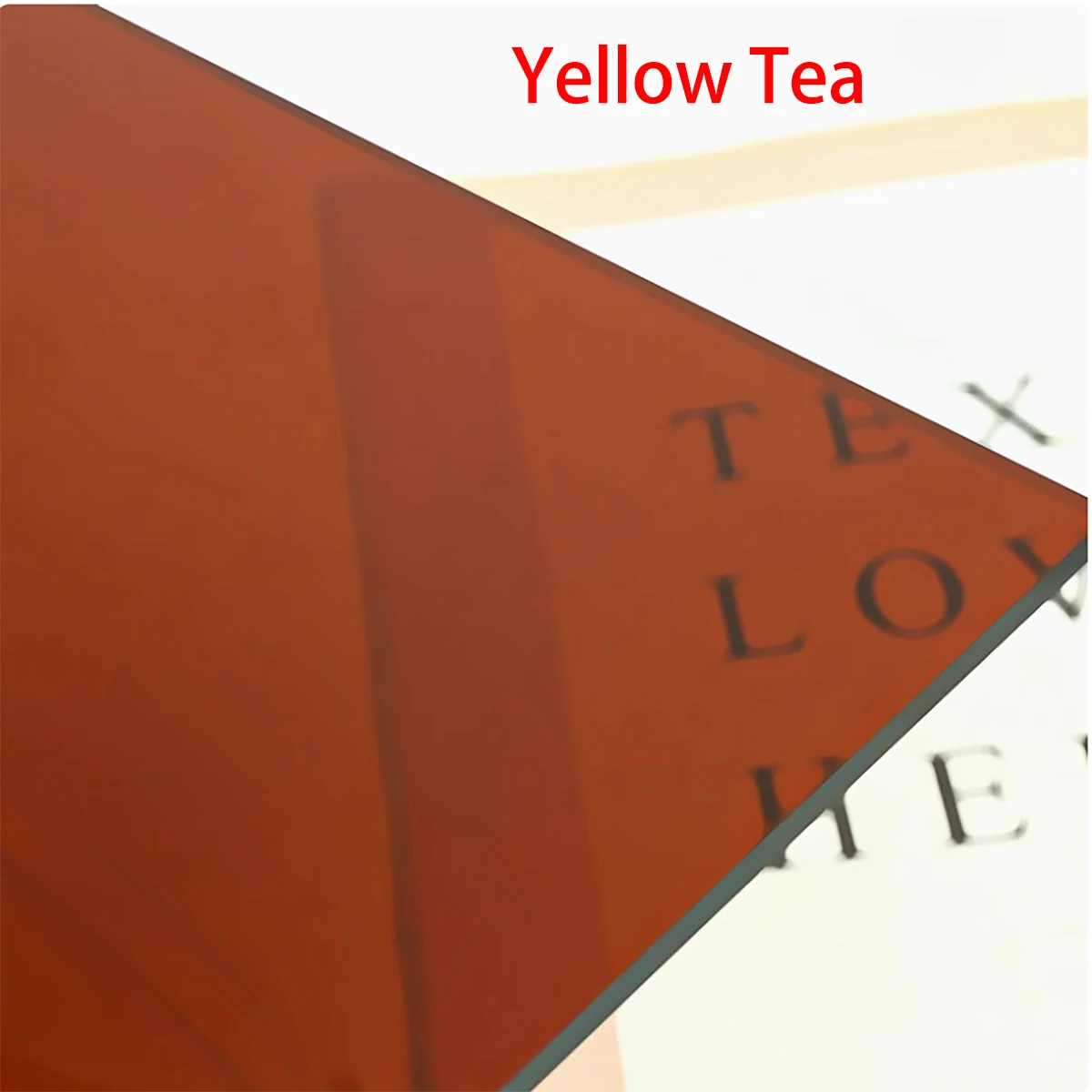 Brown Acrylic Sheet, Transparent Dark Tea Color, Yellow-Brown Color, Light-Transmitting Sheet. Thickness 2mm, 3mm, 4mm, 5mm