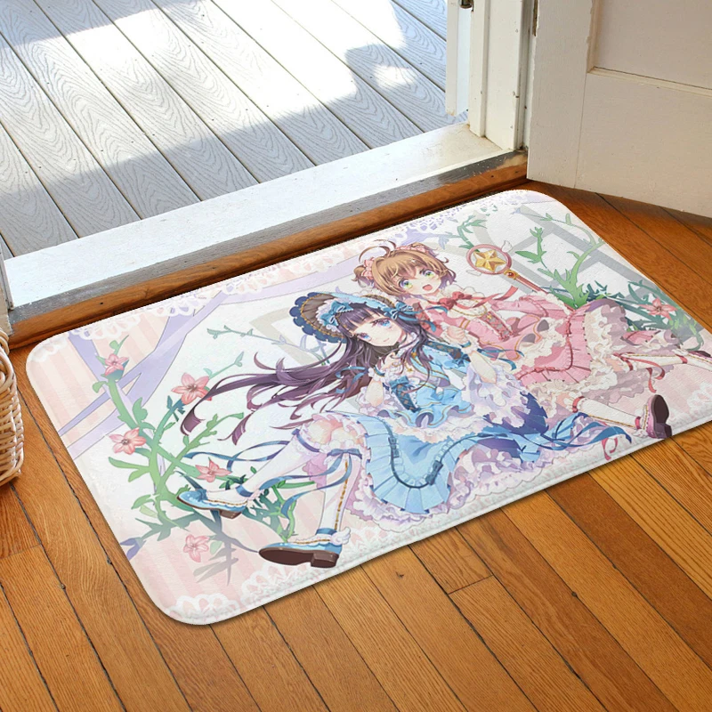 Living Room Floor Mats Sakura Card Captor Corridor Carpet Kitchen Balcony Bedroom Rug Home Decor Items Entrance Door Doormat