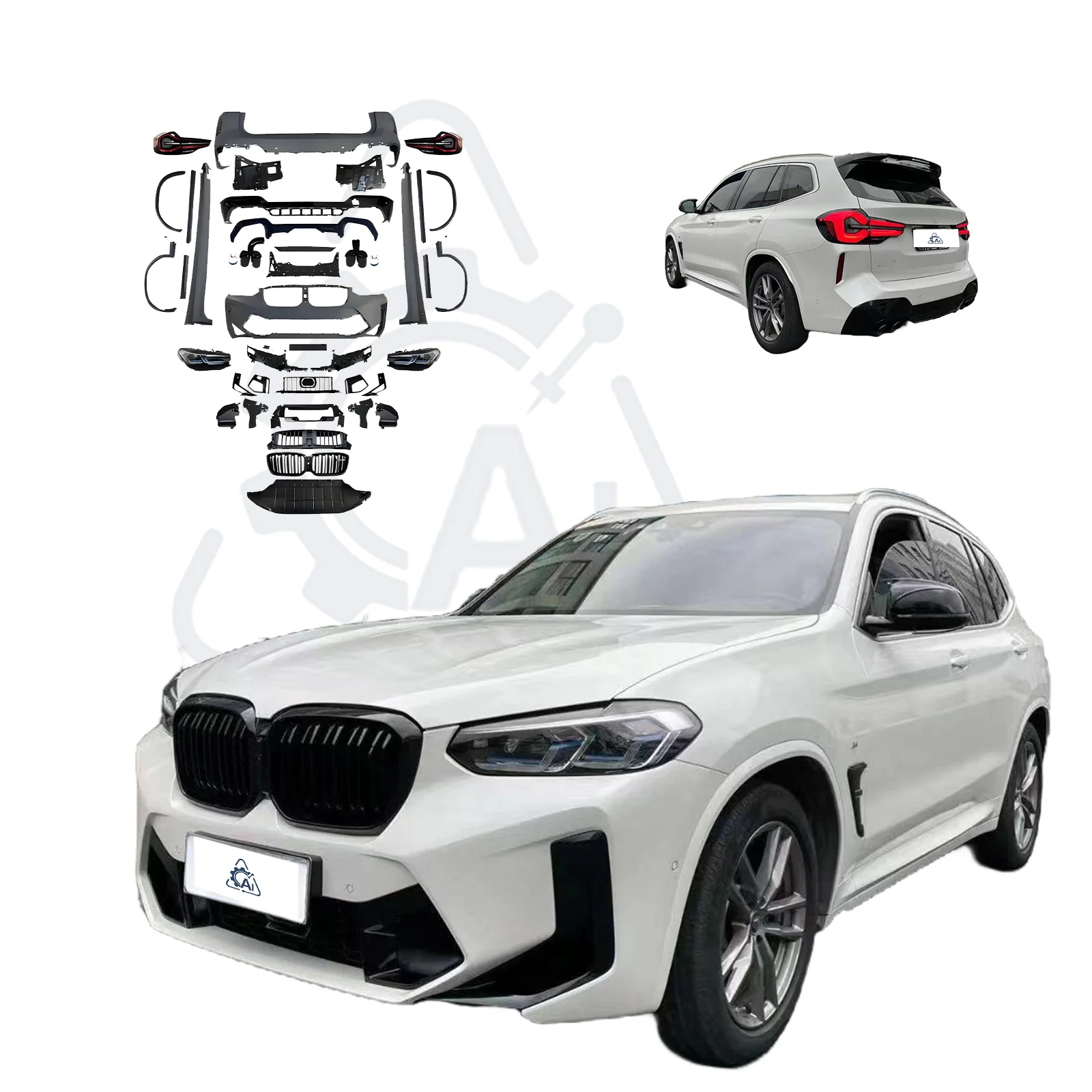 

Auto Facelift Parts Car Body Kit for X3 G01 Upgrade to G01 LCI MT M Sport Style Front Rear Bumper Headlights Side Skirts