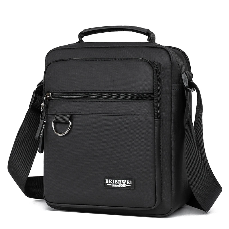 Crossbody Bag Men Nylon Water Resistant Multi Layer Large Capacity Bag for Business Leisure Daily Travel Outdoor Casual Use