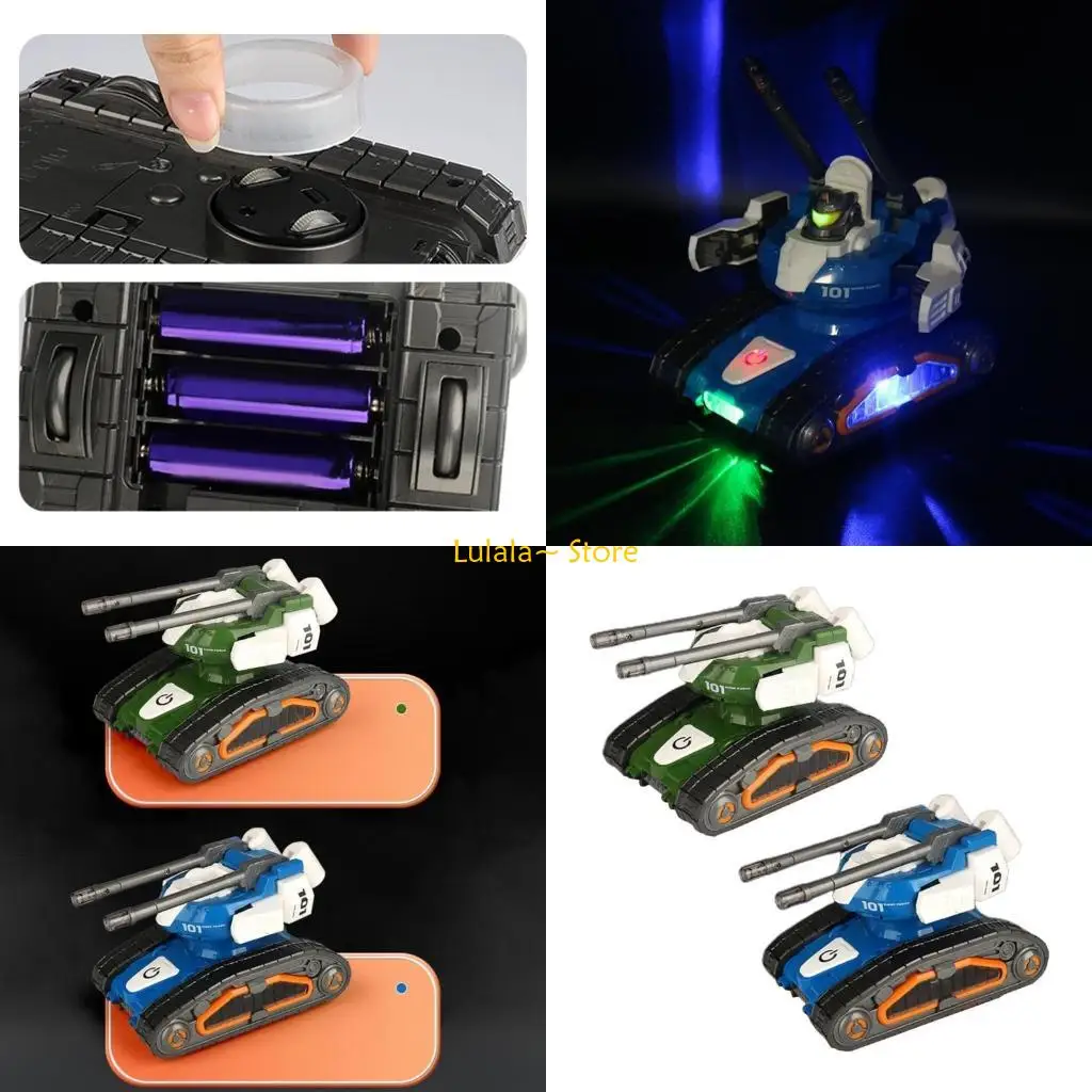 Y4QA Music & Light Deformation Robot Universal Wheel Moving Car Toy for Children