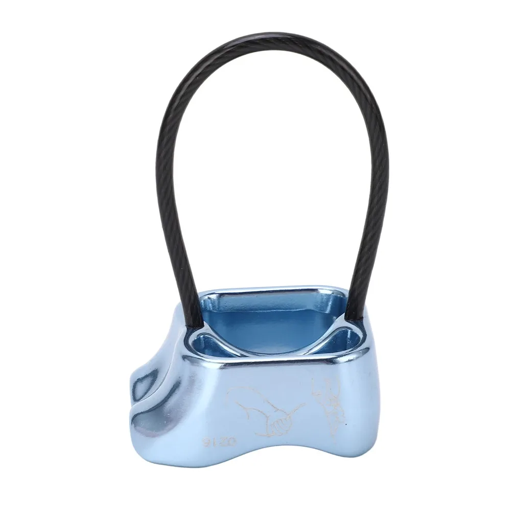 New Aluminum Alloy ATC Device Lightweight Steel Cable Keeper Rappel Device V-Groove Friction Climbing Descender Rock Climbing
