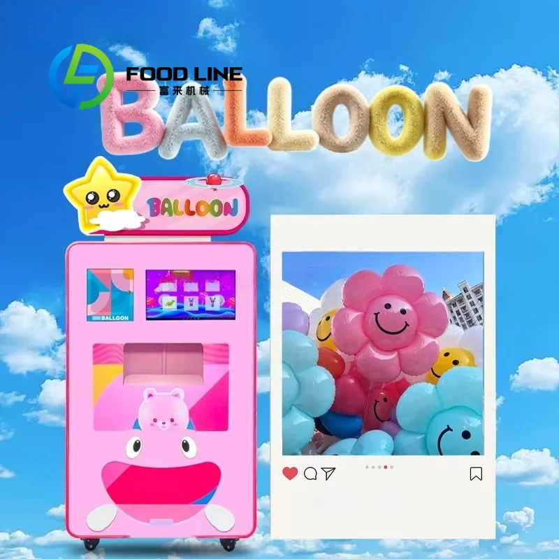 School Commercial Balloon Vending Machine Low Noise Discharging System Supplies Cartoon Balloons For Campus Activity Retail Need
