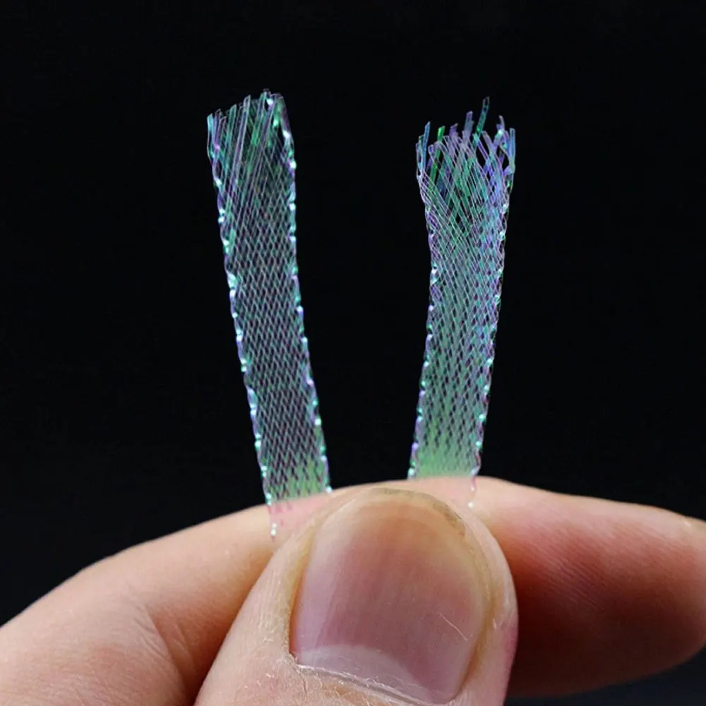 1Roll 3mm 800cm Corrugated Flash Strands Glow Flash Iridescent Synthetic Fly Tying Materials Simulates Fish Scales Fishing Lures