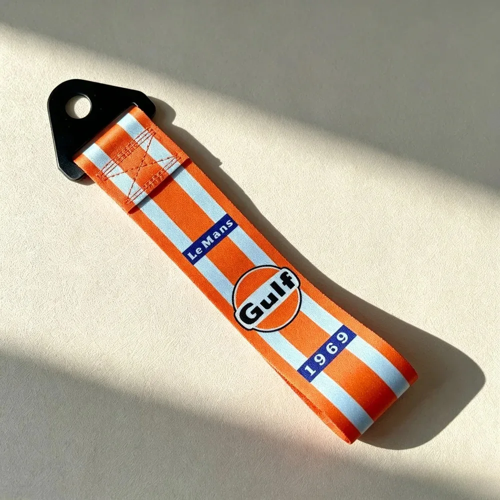 Hochfester Nylon-Abschleppseil für Autos, Rennzugseil mit orangefarbenen Streifen, Abschleppseile, Fahrzeugstoßstangen-Anhängerzubehör für Gulf – Detail 9