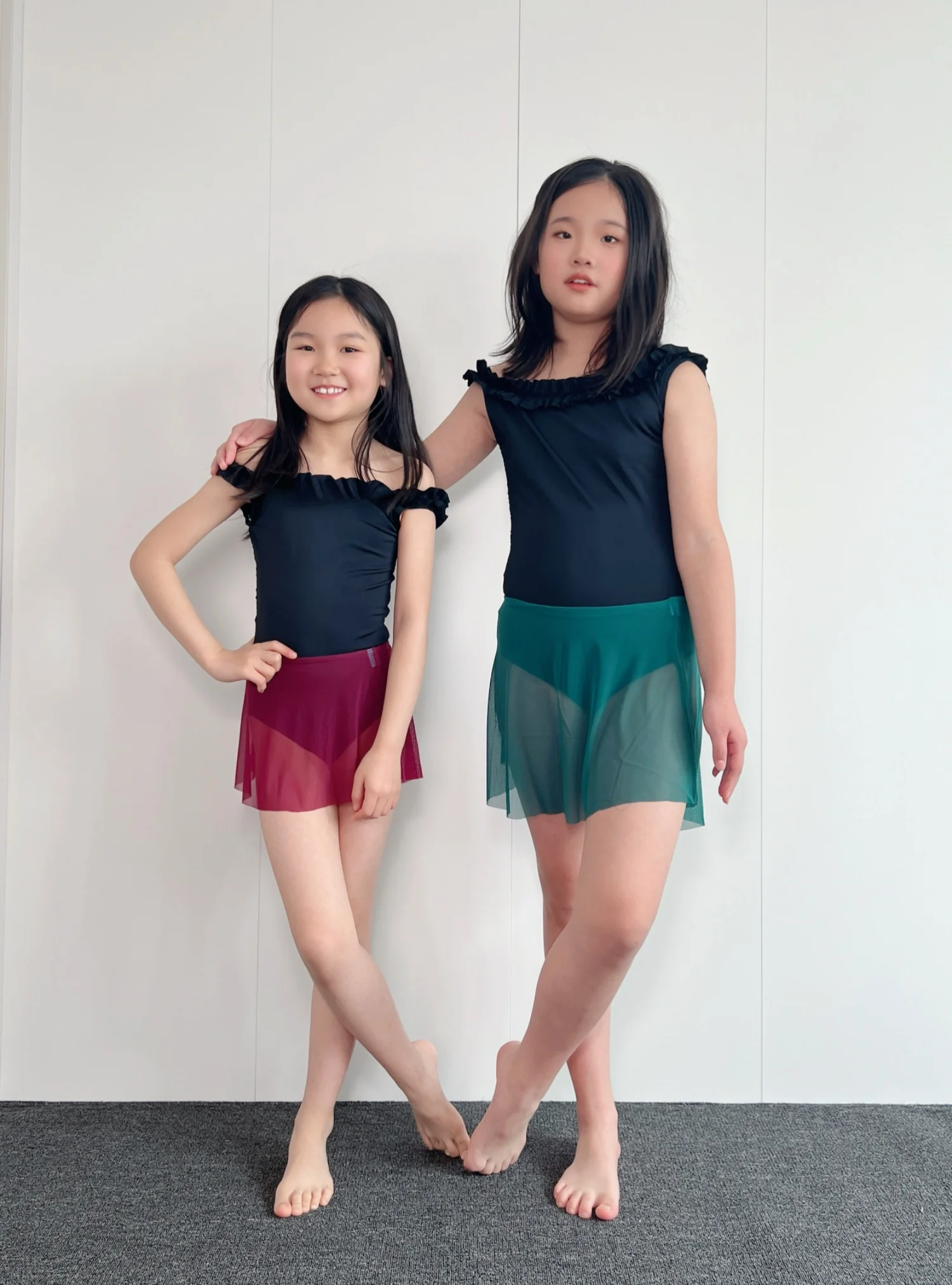 dance-republic-新しい子供用バレエ練習用スカート-ハーフレングス-チュール-快適な伸縮性ウエスト-多用途-ハイエンド-バレエ衣装