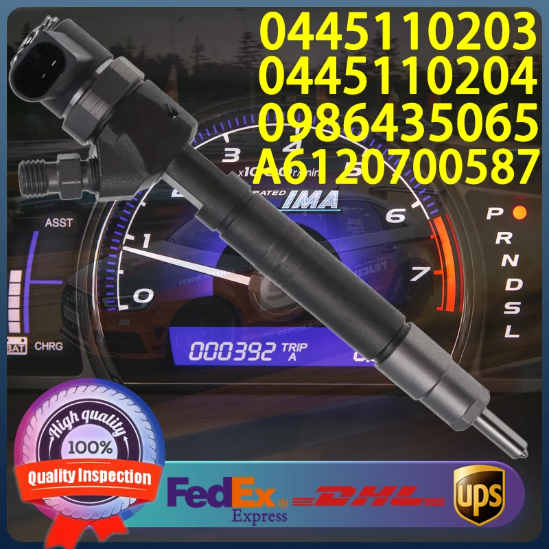 

0445110203 0445110204 0986435065 A6120700587 Common Rail Injector For Mercedes-Benz Sprinter 208 211 413 616 CDI OM611 Engine