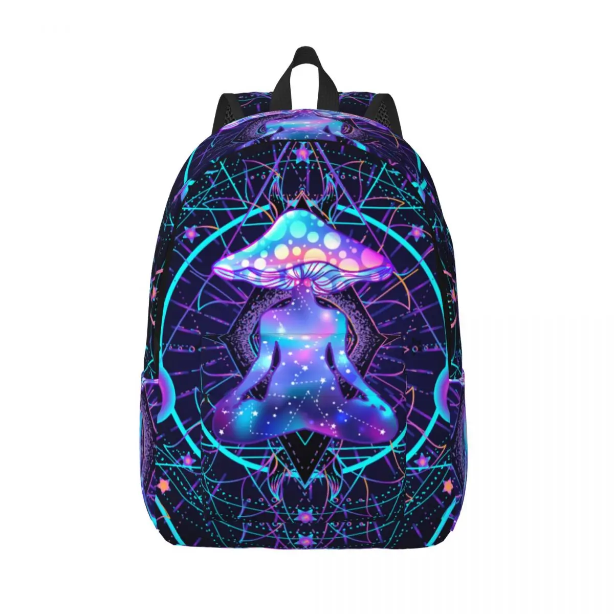 Illusory Art India Mandala Backpack for Boy Girl Kids Student School Book Bags Psychedelic Buddha Mushroom Zen Daypack Bag