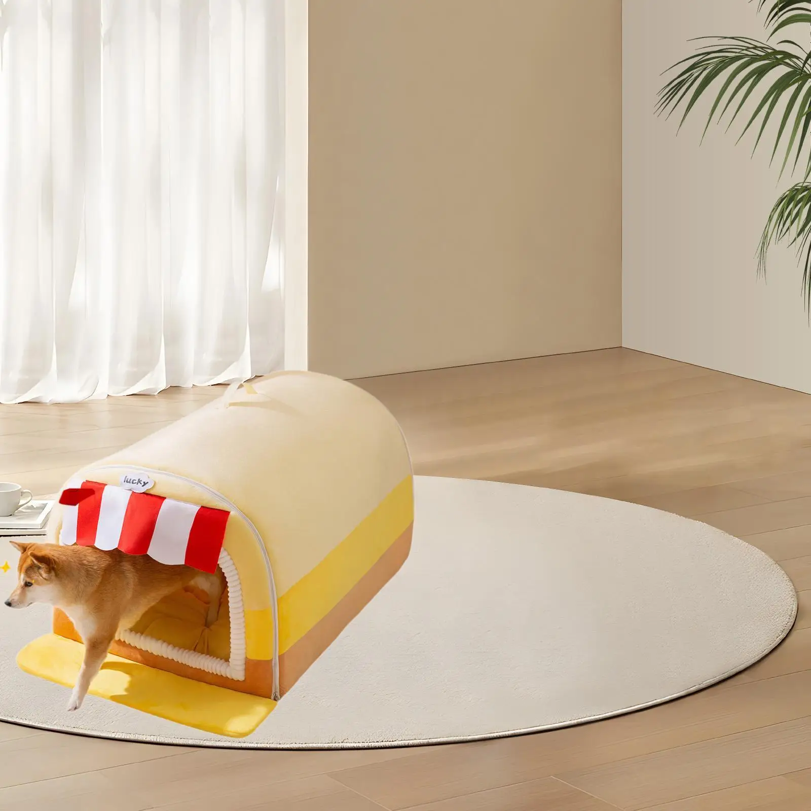 

Зимняя лежанка для собак: износостойкая, уютная, эластичная, съемная. Гнездо-пещера для питомцев. Товары для домашних животных для использования в помещении: для кошек и щенков.