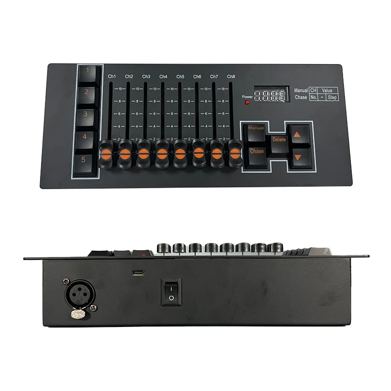 Mini DMX 512Console 40CH Stage Lighting Controller effetti alimentato a batteria Dj Disco Lighting Console Command Equipment Lamp