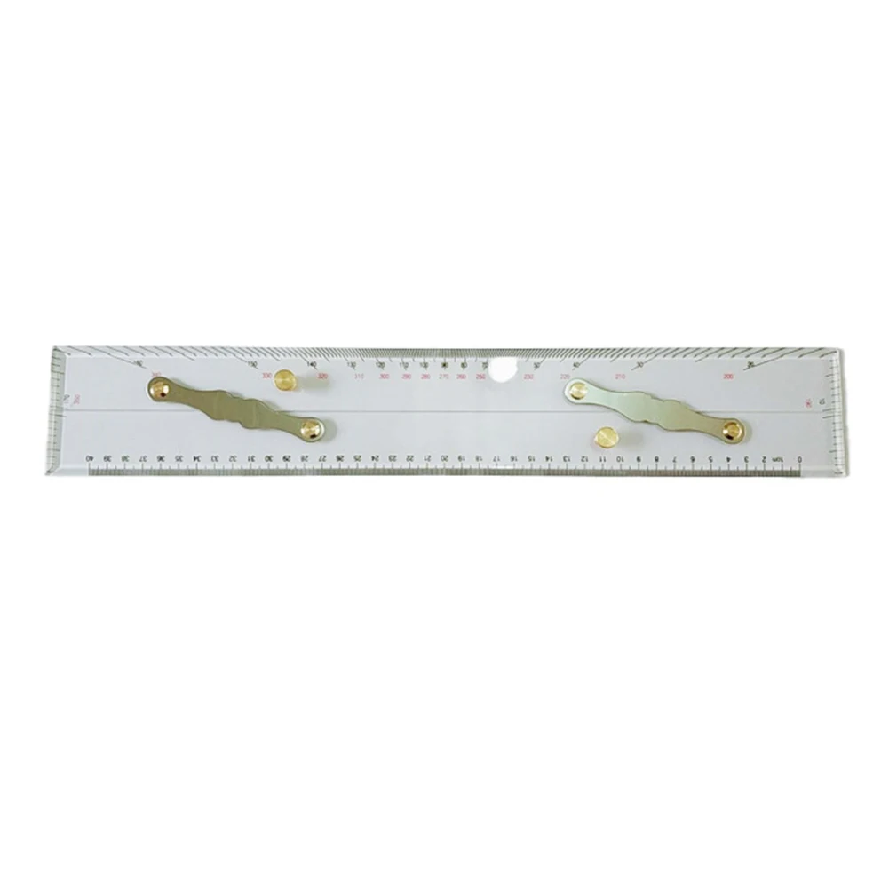 45cm Transparent PVC Parallel Ruler With Copper Gasket For Marine Chart Navigation Plotting Divider Measurement Tool