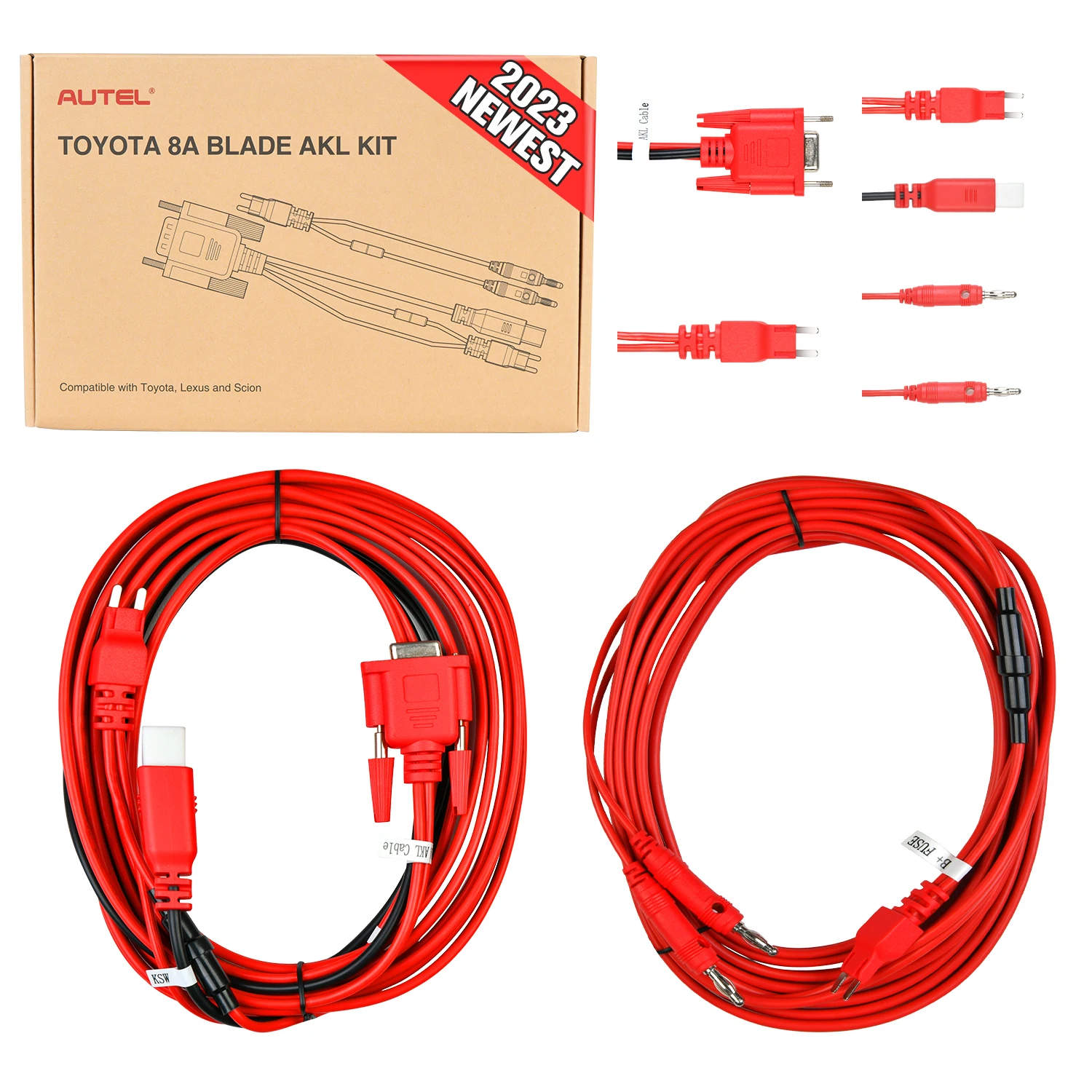 Autel Toyota 8A AKL Cable Blade Key All Keys Lost Adapter Autel Key Programming Accessory Work with IM508/ IM608 and G-Box3