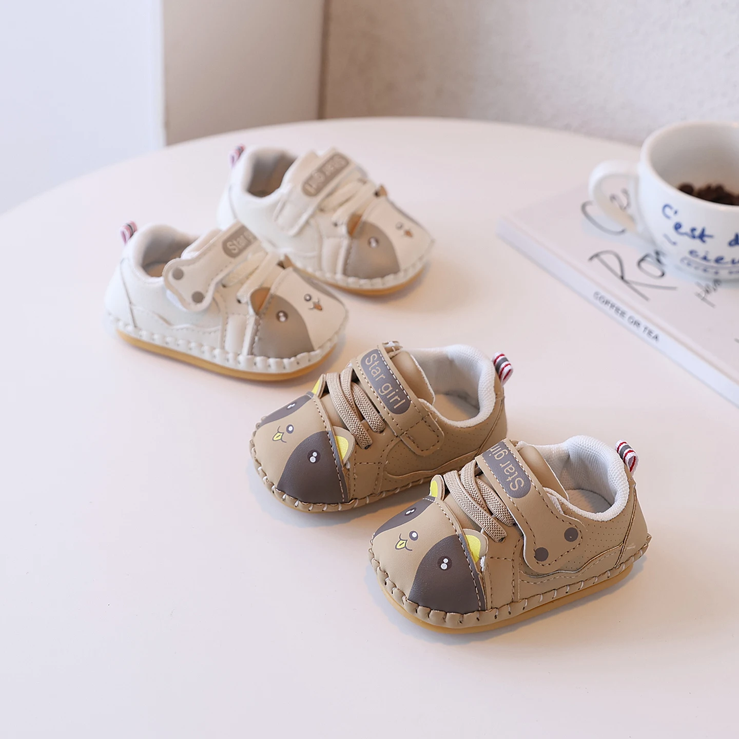 

Baby Sports Shoes Cute Puppy Kids Casual Shoes Hook&loop Soft Sole 2025 New Fashion Toddler Walking Shoes Cute Trendy Size 14-18