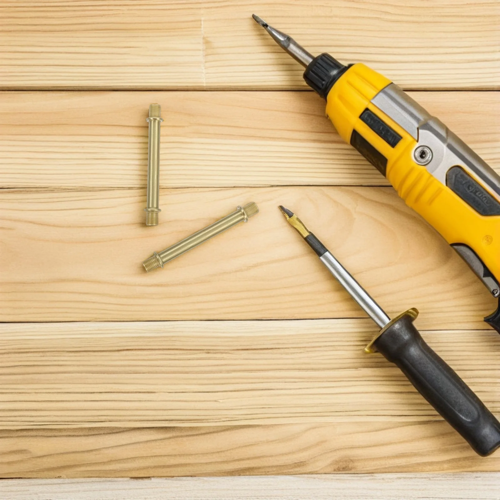 

Wall Lamp Connector Tube: M10 Threaded Copper Pipe For Light Fixture Diy Lamp Making Straight Stem Replacement Parts Hardware