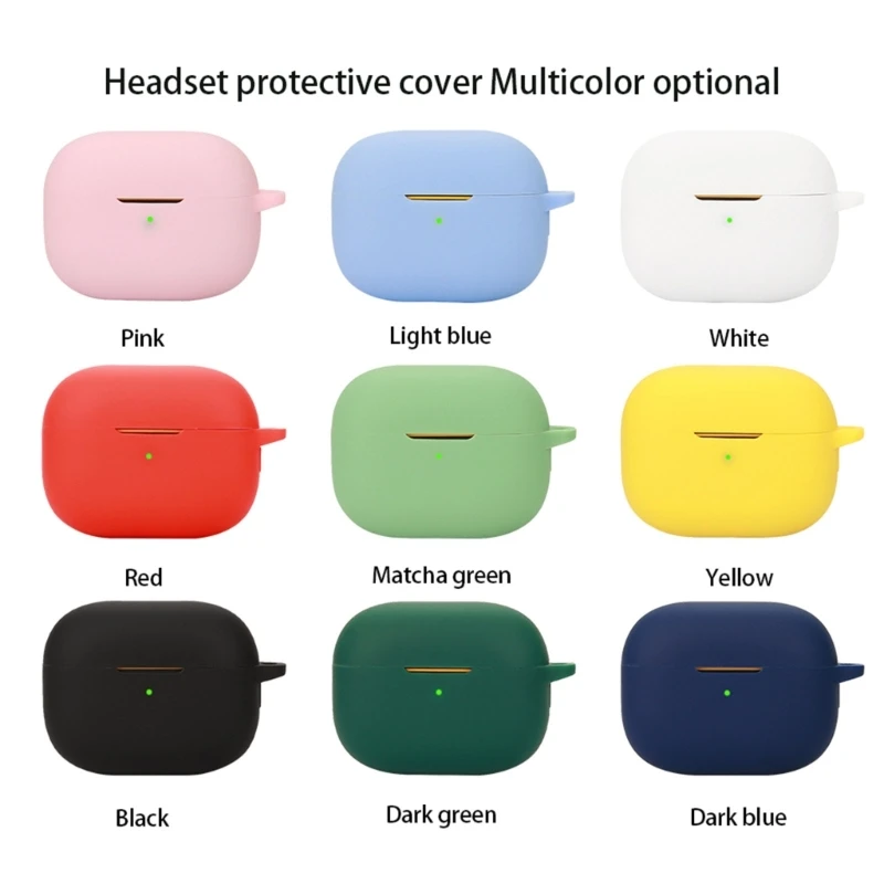 K1AA Schokbestendige siliconen beschermhoes service opbergtas voor oortelefoons