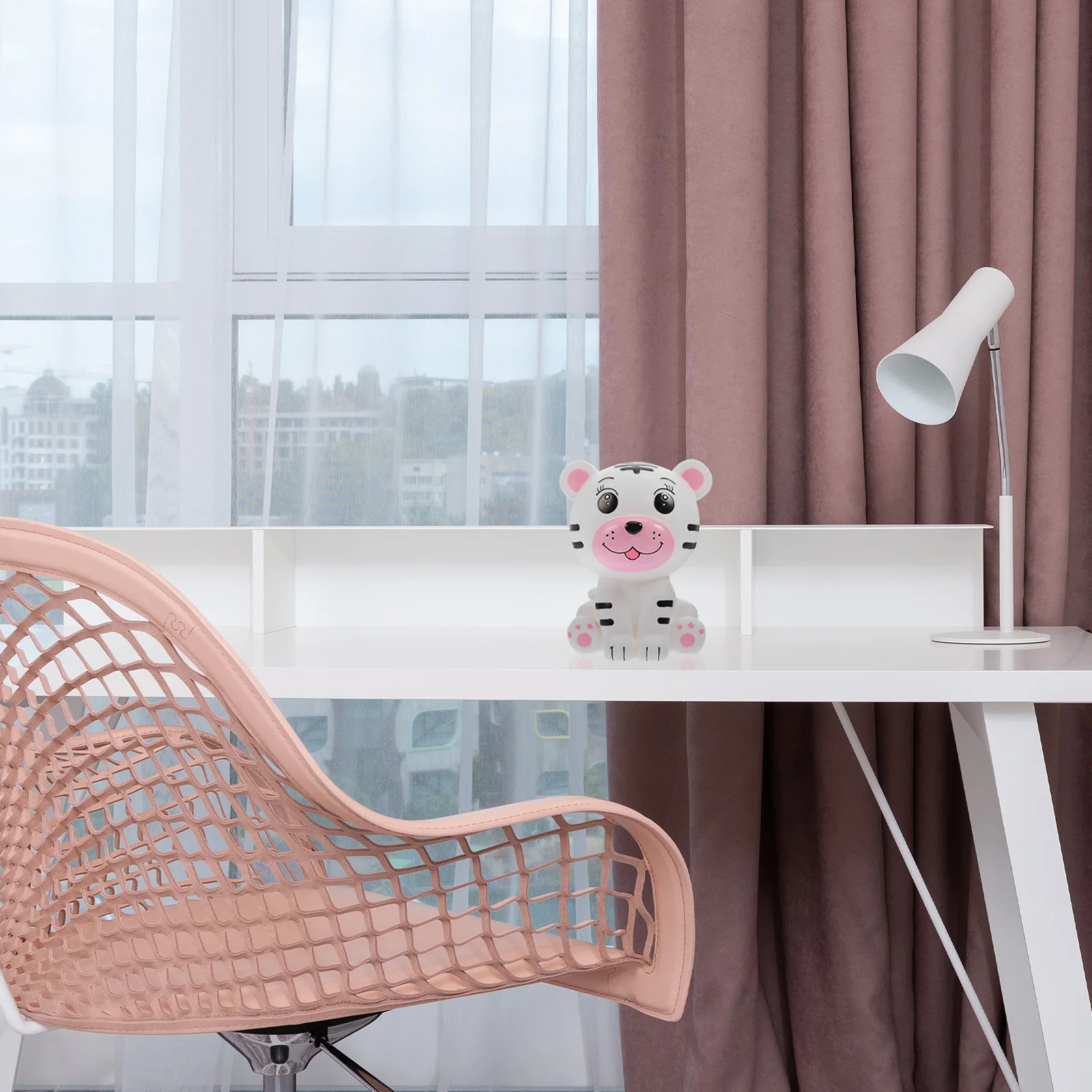 1 個の虎の形の貯金箱クリエイティブ愛らしい貯金ポット子供のための誕生日プレゼントホームデスクトップ装飾貯金箱飾り