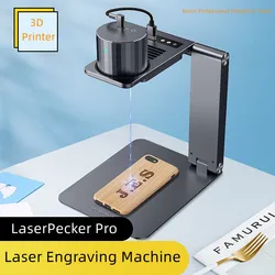 Laserpecker Pro máquina de grabado láser de escritorio, grabador láser portátil, impresora 3D DIY, cortador de grabado con soporte