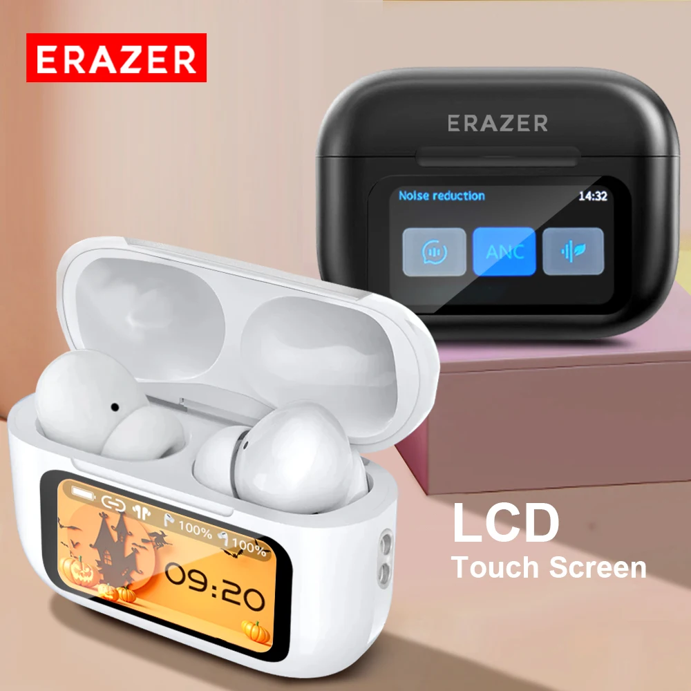 الأصلي ERAZER سماعة لاسلكية تعمل بالبلوتوث سماعات HiFi سماعات HD ستيريو سماعات أذن مقاومة للماء شاشة تعمل باللمس مع الحد من الضوضاء ANC #1
