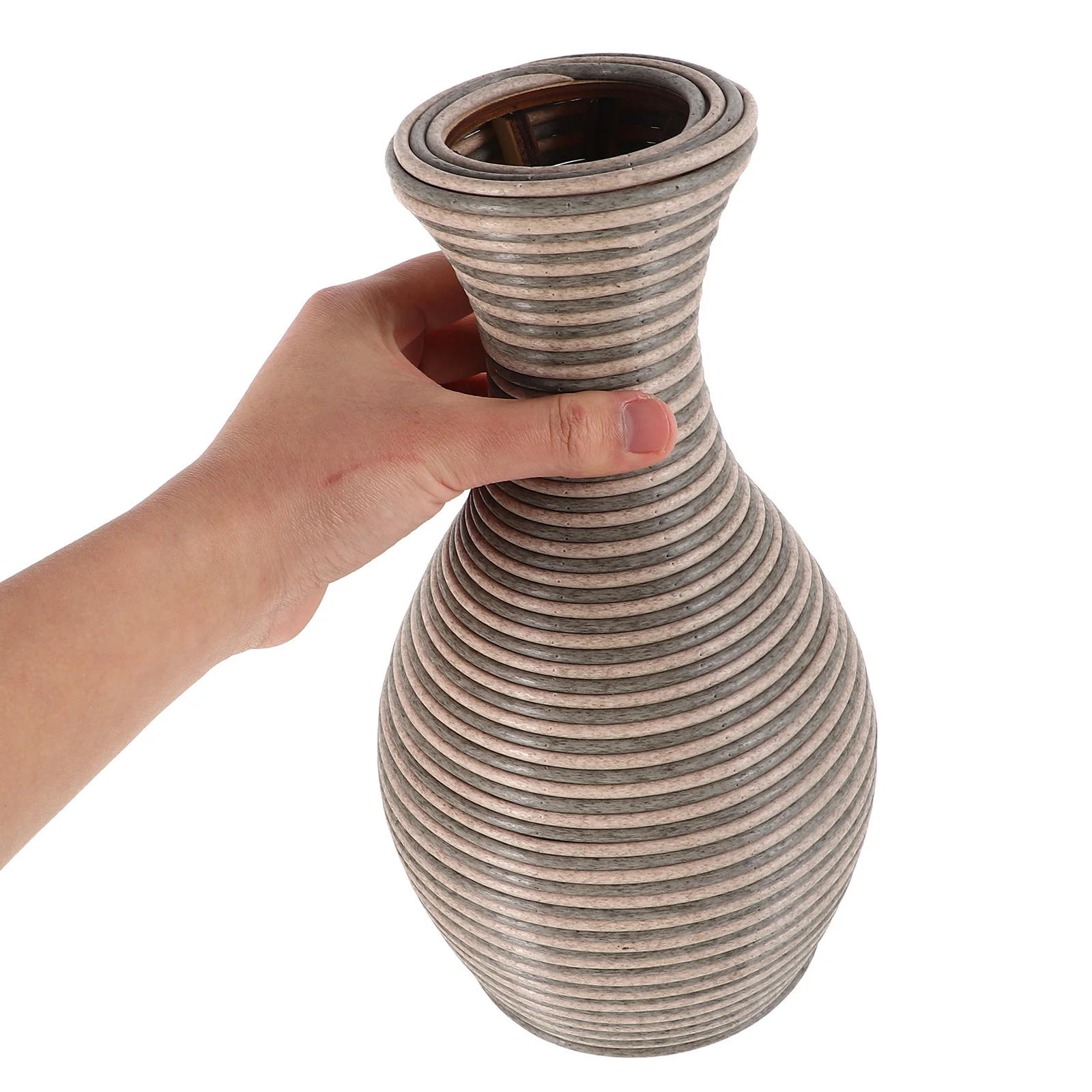 

Braided Vase Vases Flower Floor Tall Desktop Stand Arrangement Pot Plastic Dried Holder Decorative Office