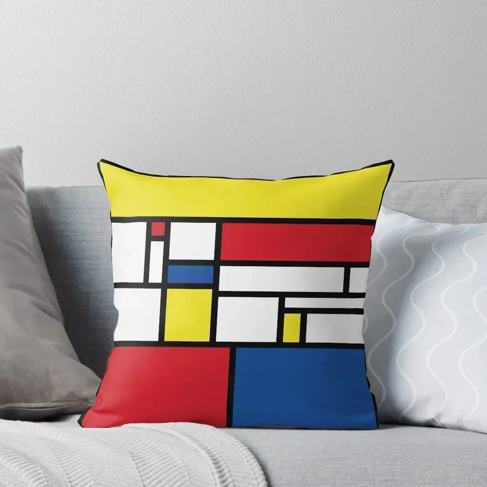 

Mondrian Minimalist Avant-Garde De Stijl Modern Art Abstract Throw Pillow autumn decoration Cushions For Sofa pillow