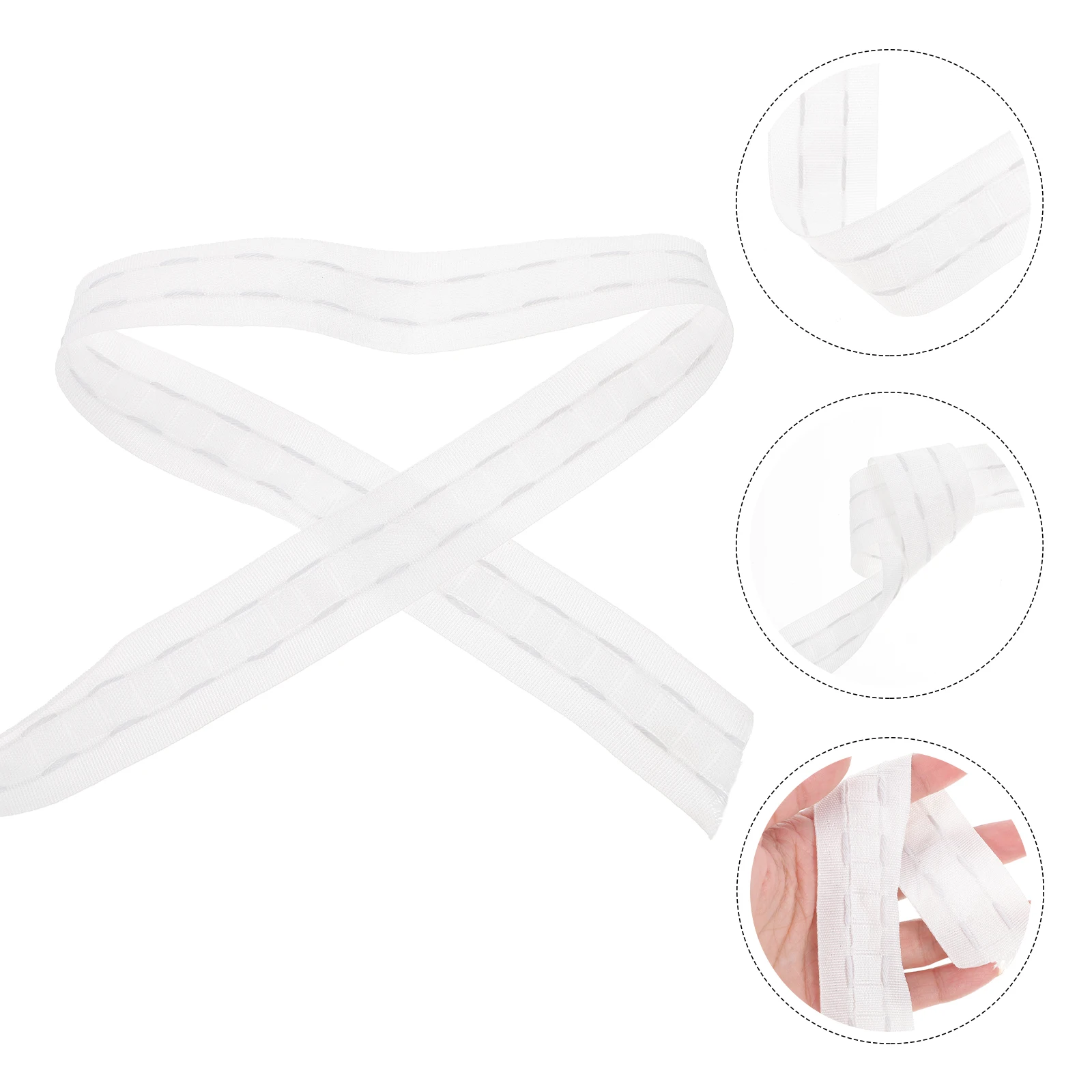

Curtain Tape Curtains Heading for Door Window Drapery Tieback Strip White Adhesive