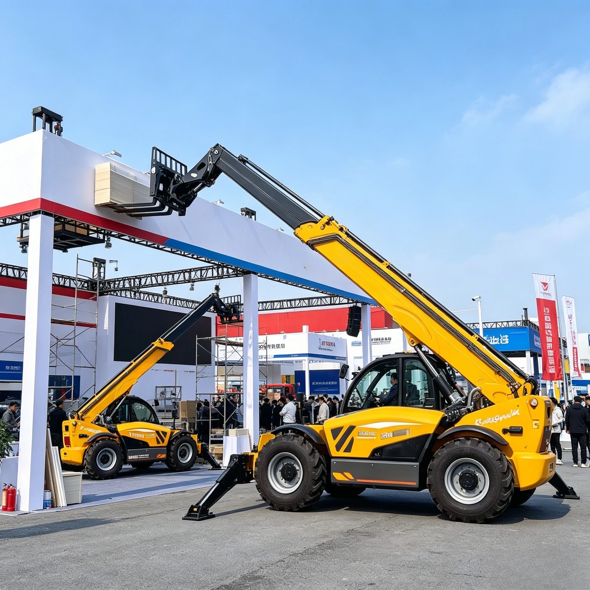 Low Price 1440 Telescopic Arm Forklift Quick Attachment 4 Ton Hydraulic Diesel Telehandler Machinery Repair Shops Restaurants