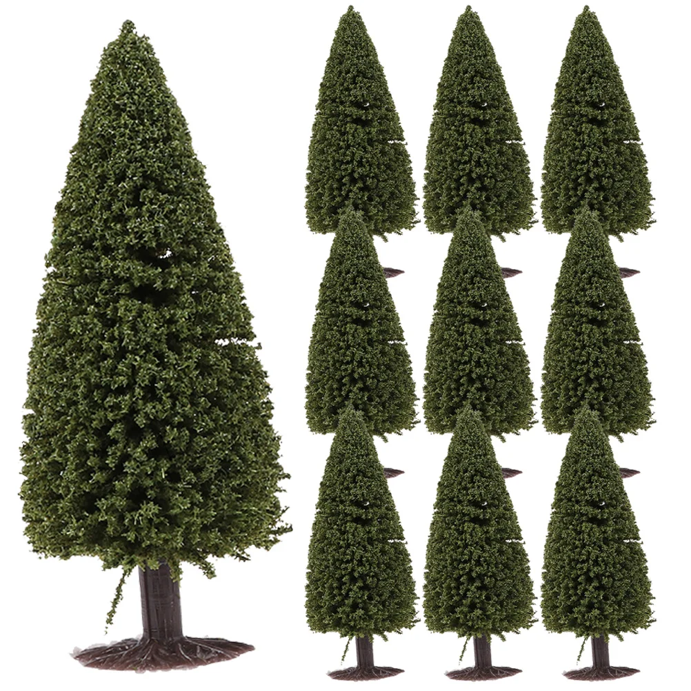 

10 Pcs Tasson Model Architectural Models Mini Tree Trees Miniature Iron Adornment