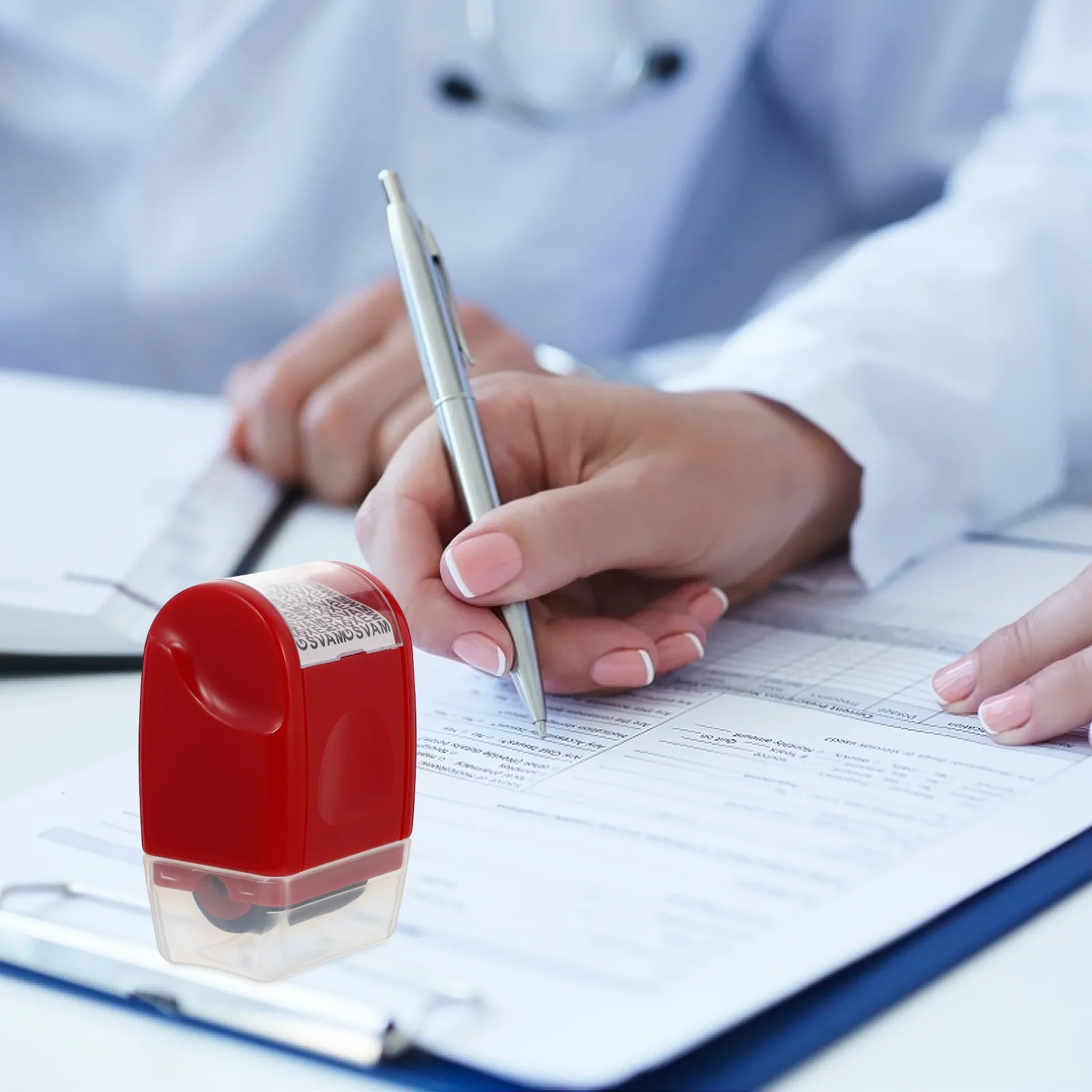 ความปลอดภัย Roller Confidentiality Seal ชื่อแสตมป์ Identity Guard ซีลป้องกันพลาสติก