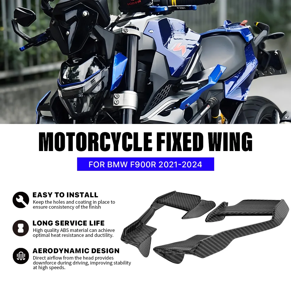 Nouvel aileron de moto pour BMW F900R 2021 2022 2023 2024 F 900 R, déflecteur de pare-brise, carénage avant, aile fixe aérodynamique