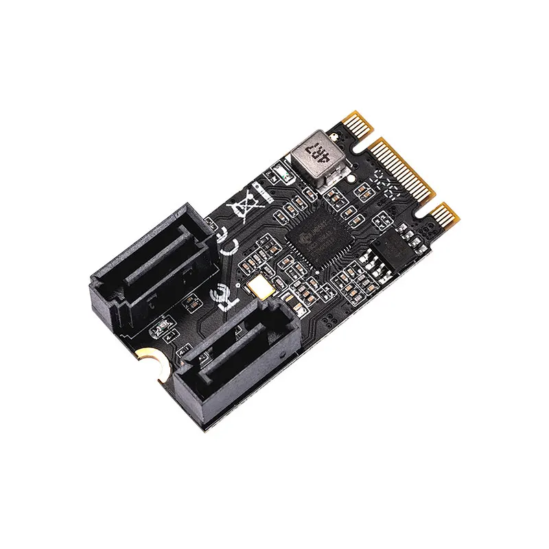 M.2 to SATA Adapter SATA Port Multiplier 2 Port SATA III 6Gb/s M2 22x42 M Key + B Key Controller SATA 6G Internal Expansion Card