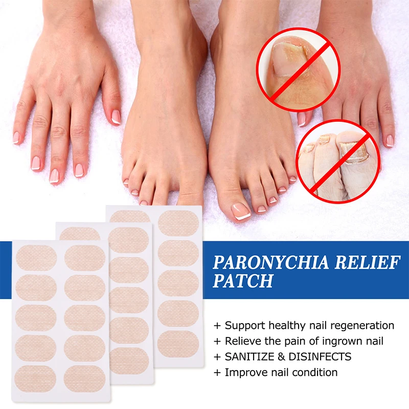 10ชิ้นสติกเกอร์แก้ไขเล็บเล็บเท้าคุด Onychomycosis ซ่อมแซมแพทช์ paronychia รักษากู้คืนเครื่องมือทำเล็บเท้า